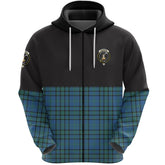 Matheson Hunting Ancient Clan Half Of Tartan Zipper Hoodie